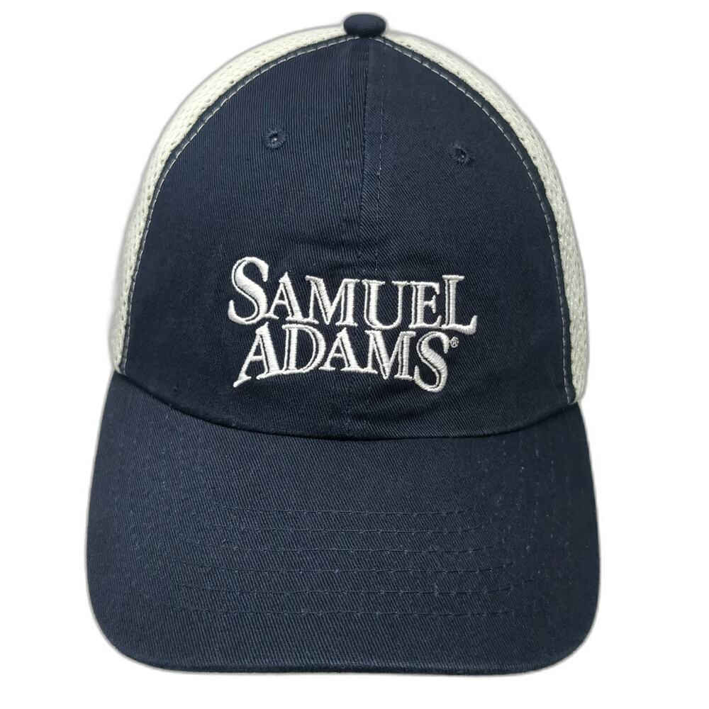 Samuel Adams Blue Baseball Cap One Size Mesh Beer Logo Strapback Hat Boston Brew